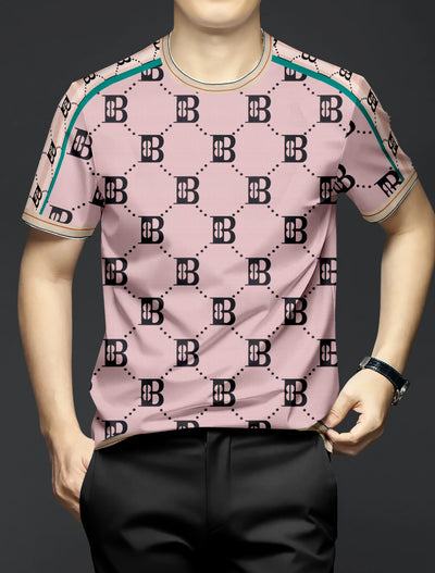 Chic Monogram Pattern T-Shirt