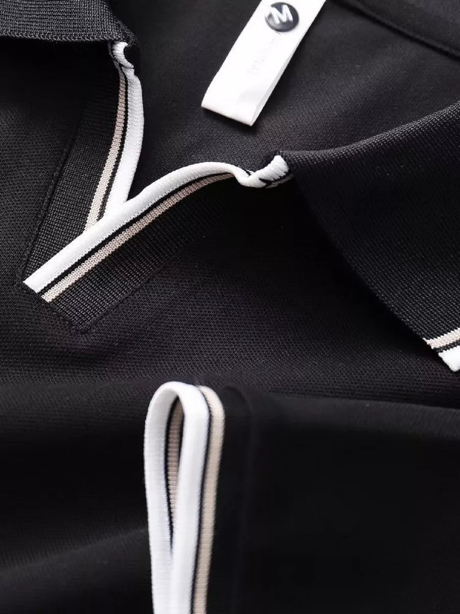 Trendy Men's Polo with Contrast Trim