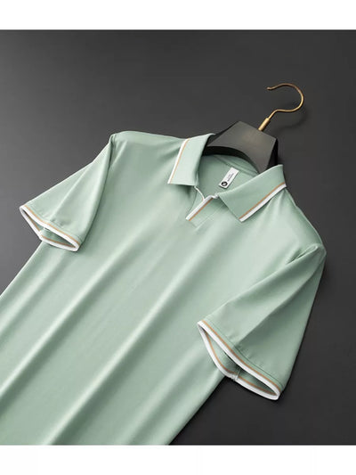 Trendy Men's Polo with Contrast Trim