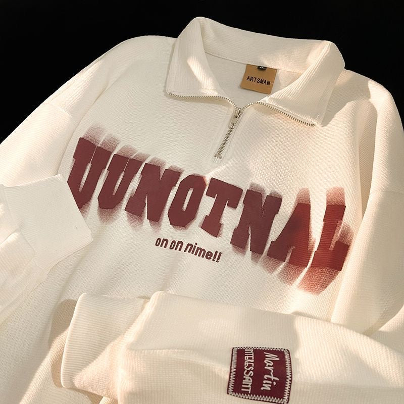 Zip-Up Bold T-Shirt