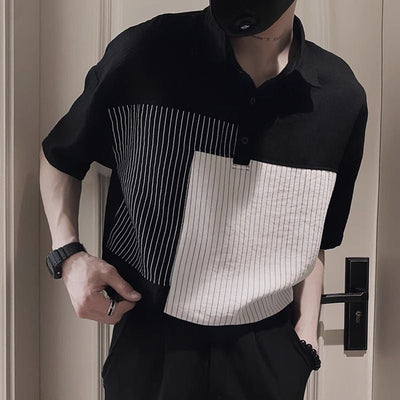 Patchy Striped Tees For Men