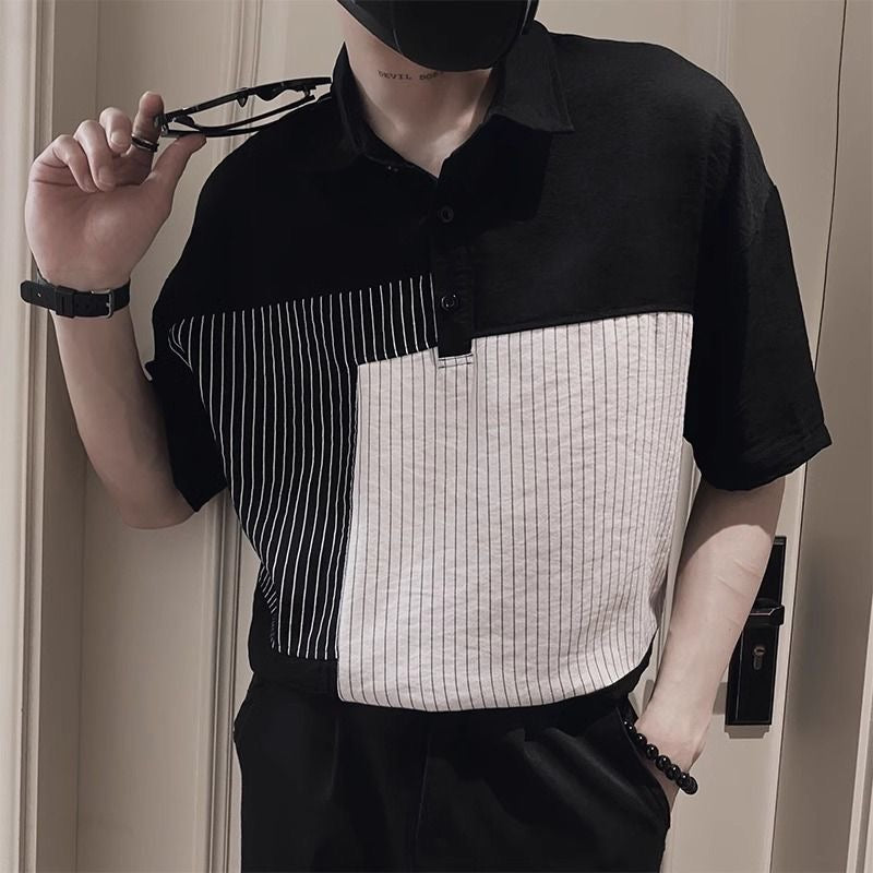 Patchy Striped Tees For Men