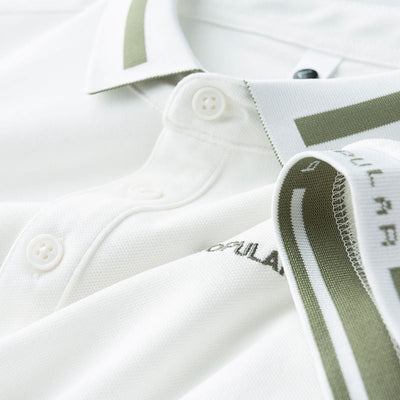 Vintage Dual-Stripe Polo T-Shirt