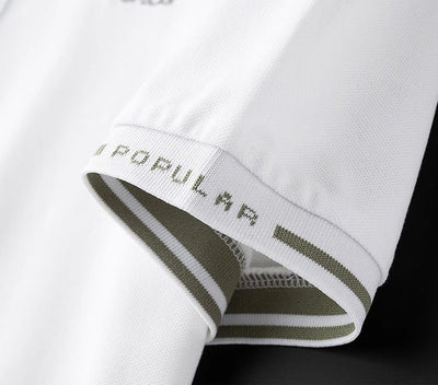 Vintage Dual-Stripe Polo T-Shirt