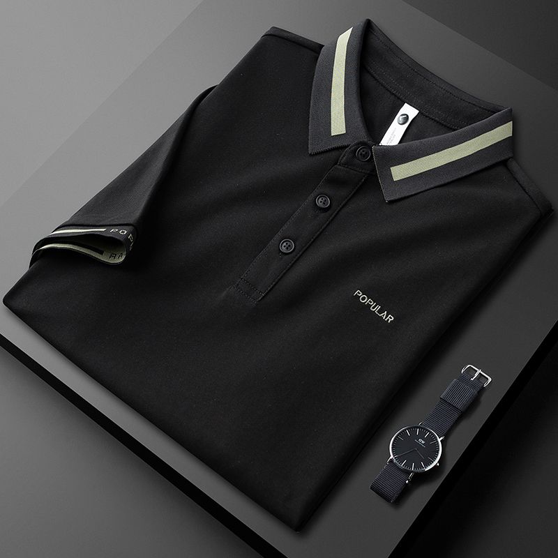 Vintage Dual-Stripe Polo T-Shirt