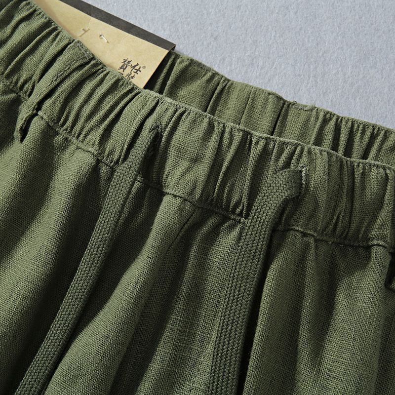 Men's Linen-Blend Jogger Pants
