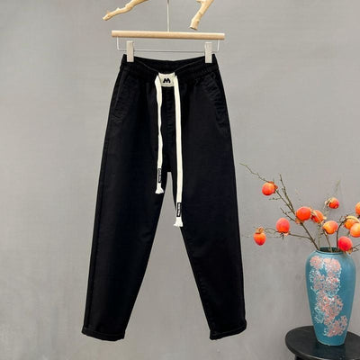 Men's Casual Cotton Jogger Pants with Drawstring Waist