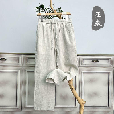 Men's Breathable Loose-Fit Linen Trousers