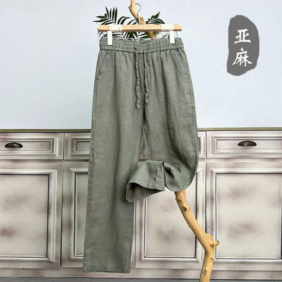 Men's Breathable Loose-Fit Linen Trousers
