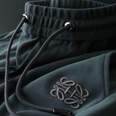 Urban Luxe Olive Joggers with Signature Stitch Detail