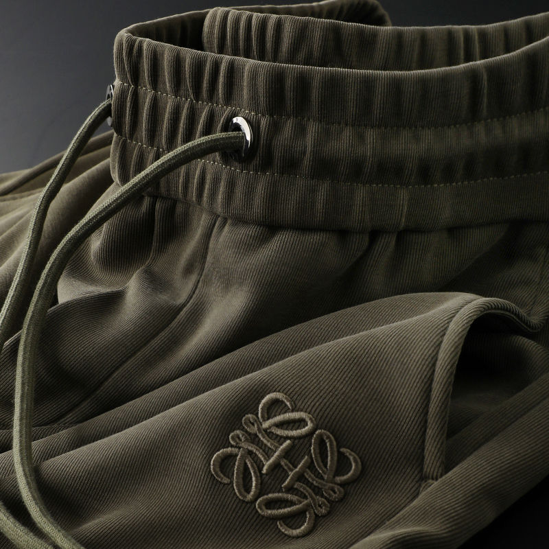 Urban Luxe Olive Joggers with Signature Stitch Detail