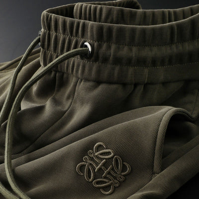 Urban Luxe Olive Joggers with Signature Stitch Detail