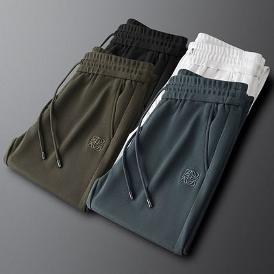 Urban Luxe Olive Joggers with Signature Stitch Detail
