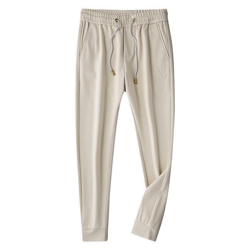 Luxury Joggers with Designer-Inspired Monogram Patch