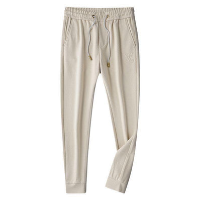 Luxury Joggers with Designer-Inspired Monogram Patch