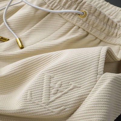 Luxury Joggers with Designer-Inspired Monogram Patch
