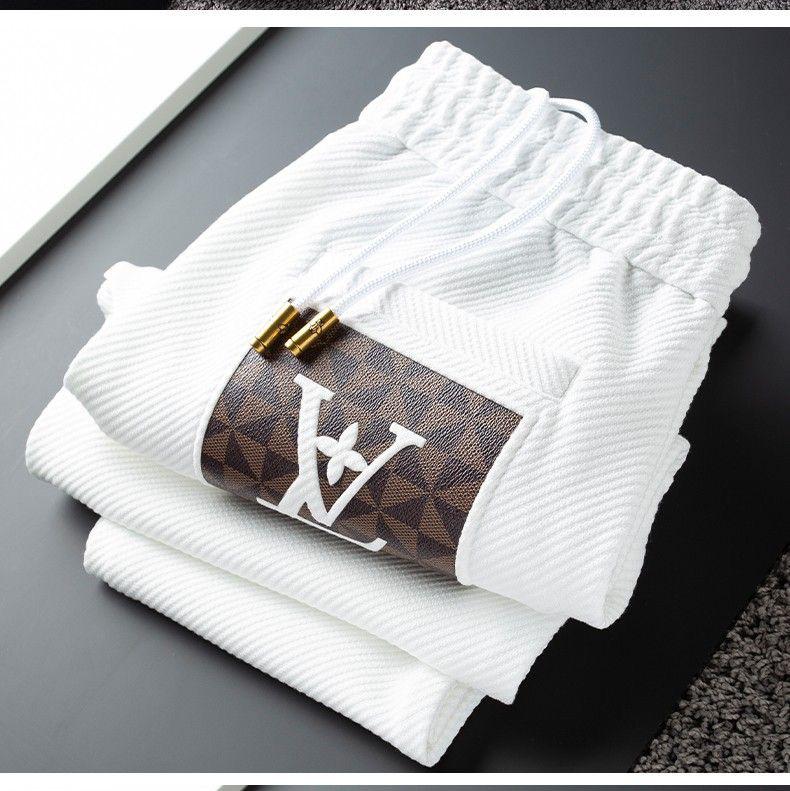 Luxury Joggers with Designer-Inspired Monogram Patch