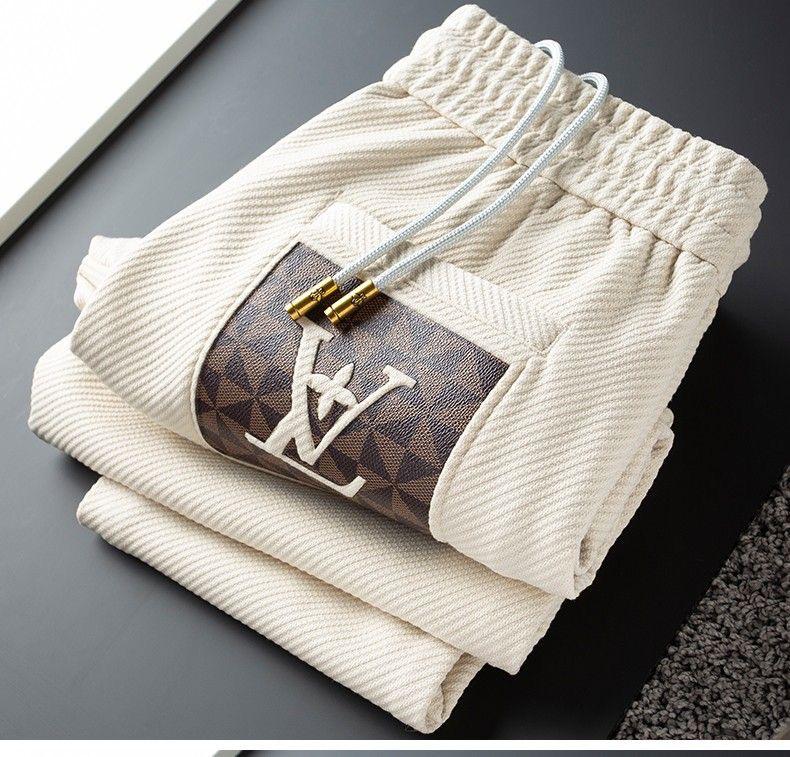 Luxury Joggers with Designer-Inspired Monogram Patch