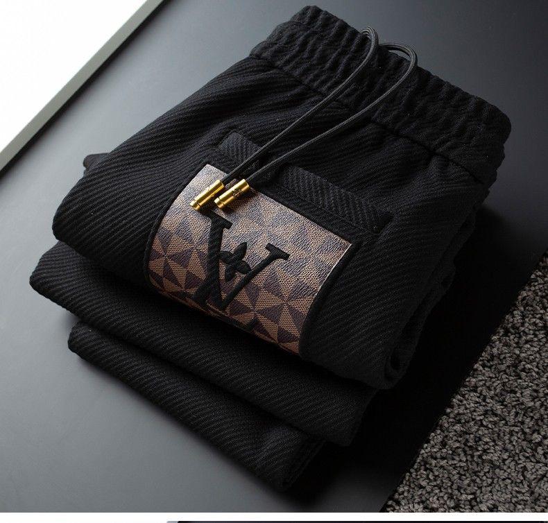 Luxury Joggers with Designer-Inspired Monogram Patch