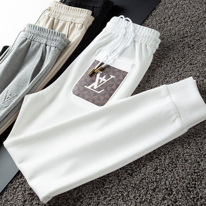 Luxury Joggers with Designer-Inspired Monogram Patch