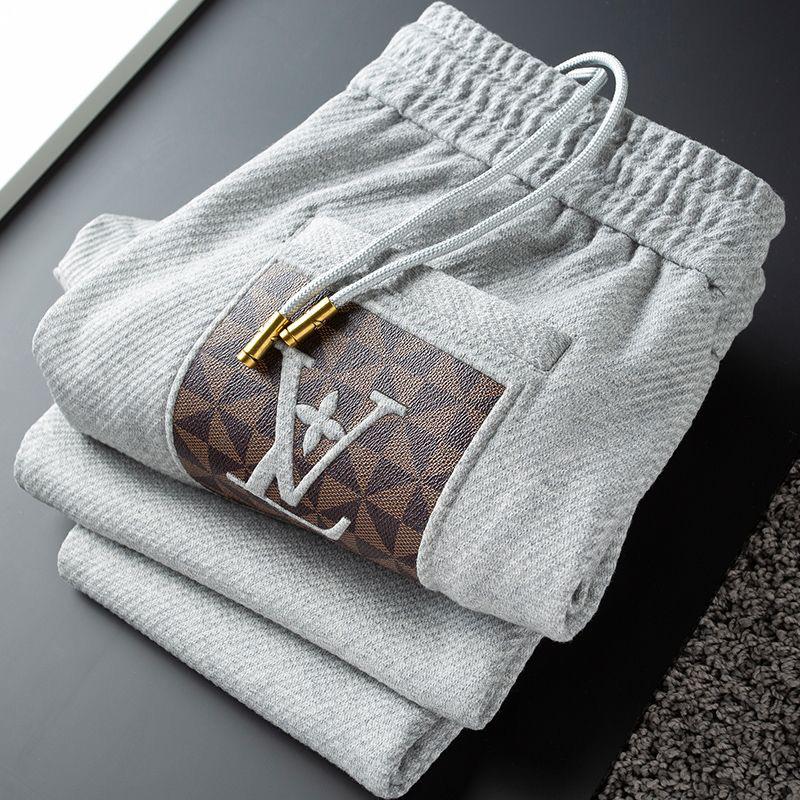 Luxury Joggers with Designer-Inspired Monogram Patch