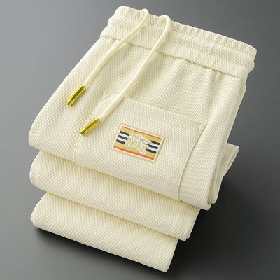 Premium Casual Fit Textured Joggers with Patch Pocket Detail