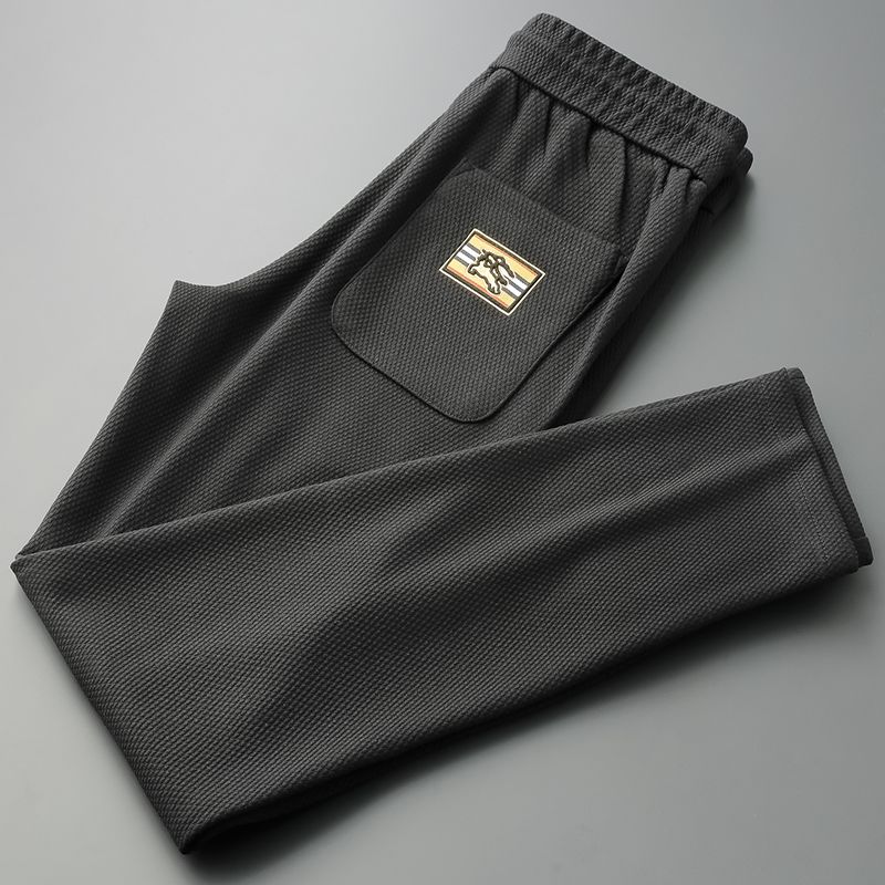 Premium Casual Fit Textured Joggers with Patch Pocket Detail
