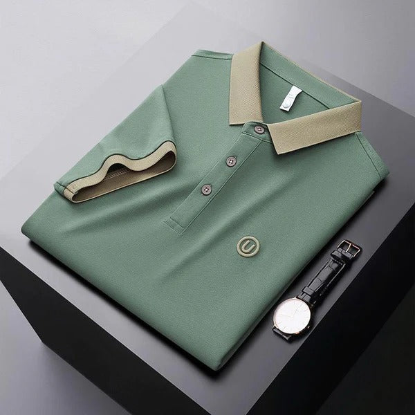 New Solid Color Business Casual Men's Polo T-Shirt