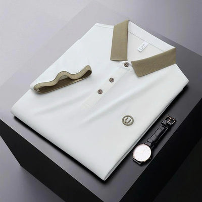 New Solid Color Business Casual Men's Polo T-Shirt