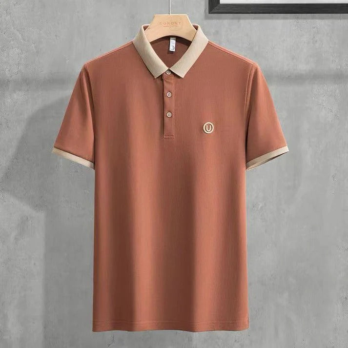 New Solid Color Business Casual Men's Polo T-Shirt