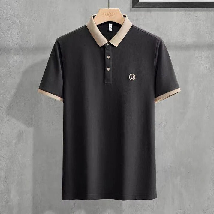 New Solid Color Business Casual Men's Polo T-Shirt
