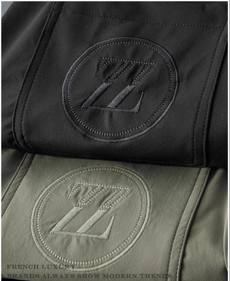 Luxe Joggers with Monochrome Embossed Logo Patch