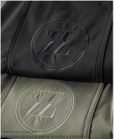 Luxe Joggers with Monochrome Embossed Logo Patch