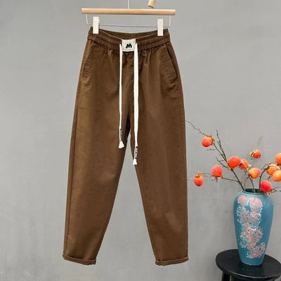 Men's Casual Cotton Jogger Pants with Drawstring Waist
