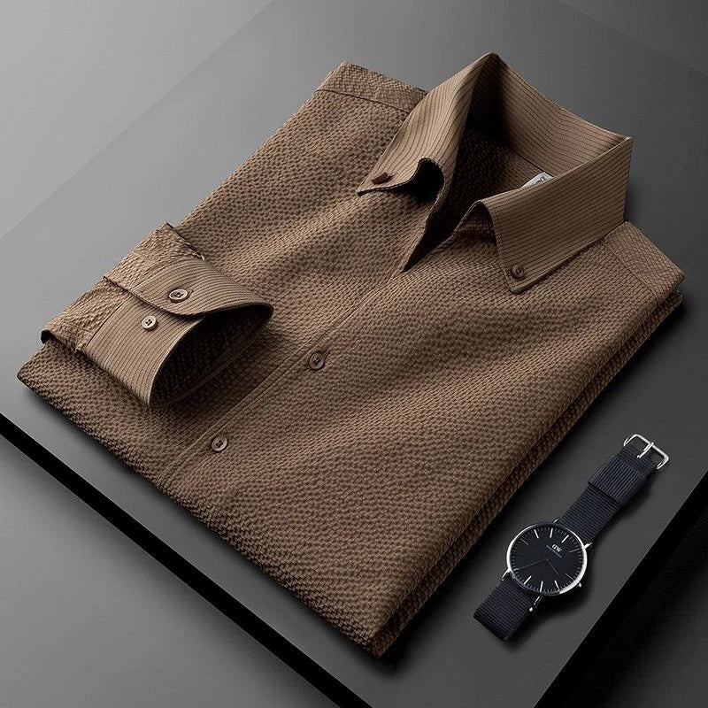 Premium Wrinkle-Textured Formal Shirt for Men