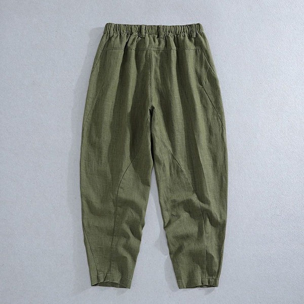 Men's Linen-Blend Jogger Pants