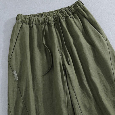 Men's Linen-Blend Jogger Pants