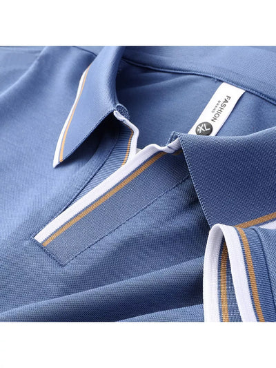 Trendy Men's Polo with Contrast Trim