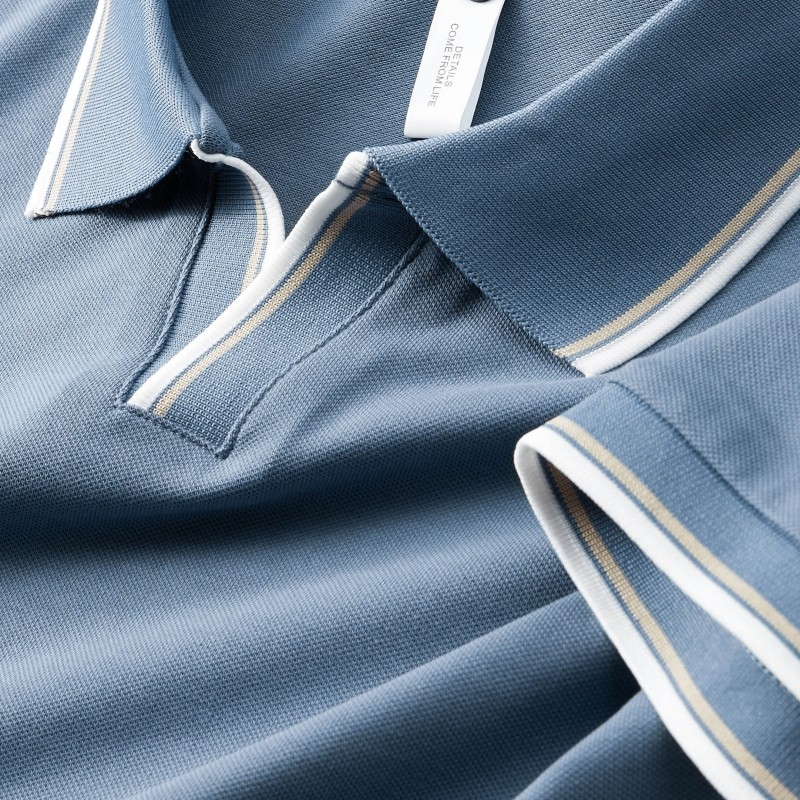 Trendy Men's Polo with Contrast Trim