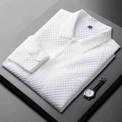 Premium Diamond-Pattern Shirt – Classic & Contemporary Blend