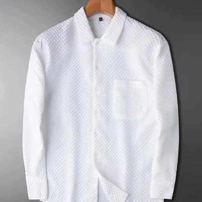 Premium Diamond-Pattern Shirt – Classic & Contemporary Blend