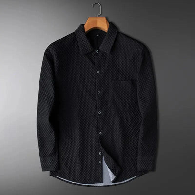 Premium Diamond-Pattern Shirt – Classic & Contemporary Blend