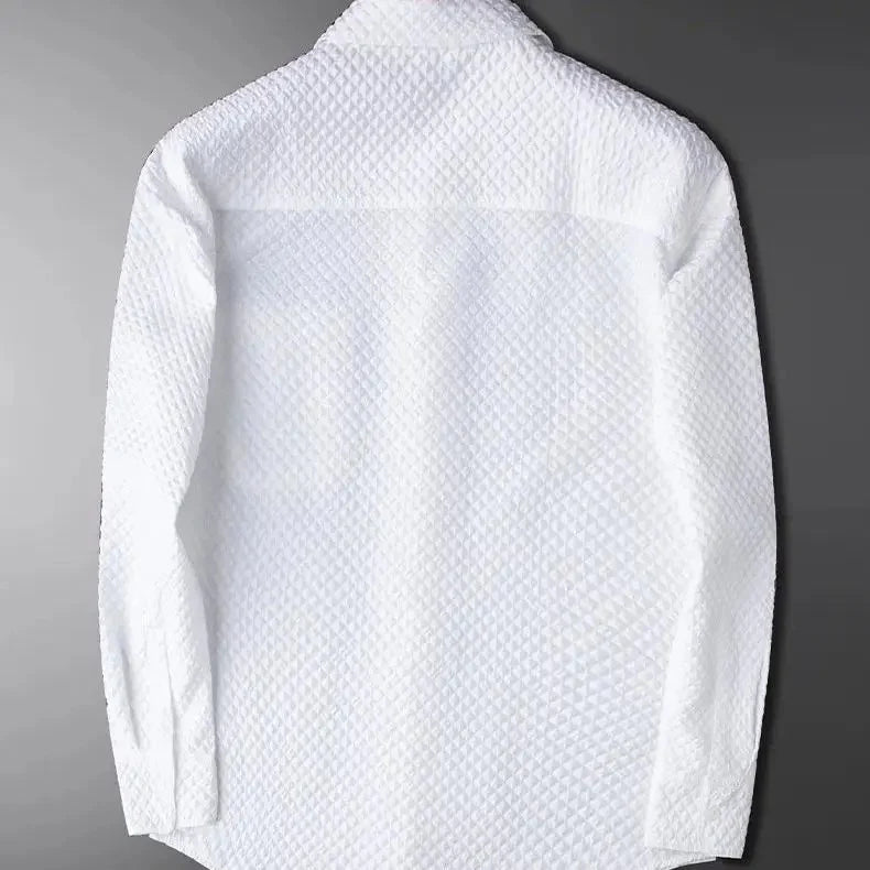 Premium Diamond-Pattern Shirt – Classic & Contemporary Blend