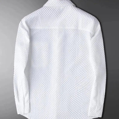 Premium Diamond-Pattern Shirt – Classic & Contemporary Blend
